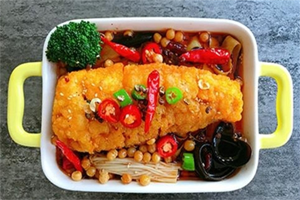野炉无骨烤鱼饭