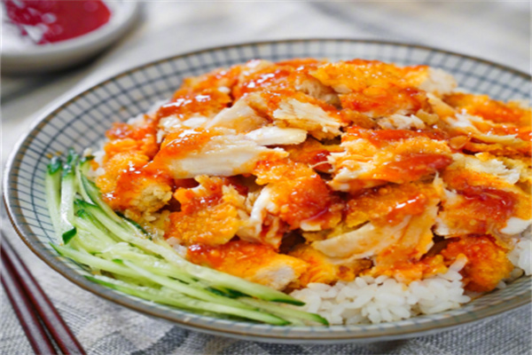 四爷脆皮鸡饭